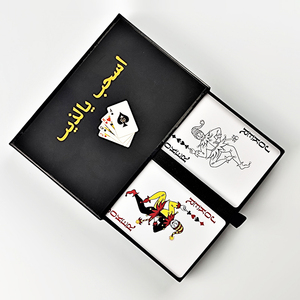 Bán buôn tùy chỉnh đôi-boong chơi thẻ thêu logo trên giấy nguyên liệu Poker cho bộ - Product Image 3