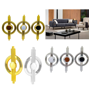 Nouveaux boutons décoratifs en plastique brillant ajouré, en forme de planètes dorées, pour meubles, boucles minimalistes pour canapé - Product Image 3