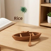 Miniature de maison de poupée : Planche de surf en plastique, mini-bateau, pagaie, bateau de pêche, modèle de paysage de plage pour bricolage, petits ornements amusants pour enfants