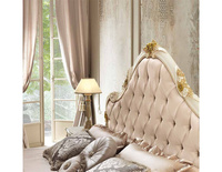 Neues Luxuriöses Klassisches Gummibaumholz Verstellbares Doppelbett-Set mit Weicher und Warmer Polsterung