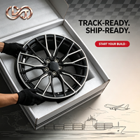 Velg Alloy Multi-Y Spoke Machined Face dengan Lapisan Powder Coating Gloss Black, Pengganti Velg OE untuk Kendaraan Mewah