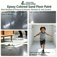 LOUISLONG Revêtement de sol liquide bicomposant en quartz, résistant à l'usure, pour béton et sable coloré, antidérapant, en acrylique