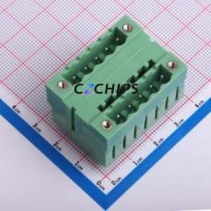 KF2EDGVHM-5.0-2*5P Plug-in Terminal Block Through hole,P=5mm Connector Board-to-Board / Socket - Closed Screw Fixing 5mm Green - Product Image 1