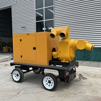 Camion pompe de drainage mobile pour lutte contre les inondations, moteur diesel, fonte ductile, grande capacité de débit
