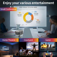 Prix de gros M10 PLUS avec support, mini projecteur vidéo mobile LED de poche, 4K Android 11 Smart WiFi6 200ANSI 8GB