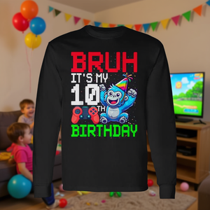 Camiseta de manga larga con diseño de videojuego de gorila de mi 10º cumpleaños - Product Image 3