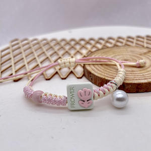 2025New MuFeng venta al por mayor bohemio niños lindo dibujos animados colorido regalo Día de la madre hoja <span class=keywords><strong>perro</strong></span> gato oso hecho a mano pulsera con cuentas - Product Image 4