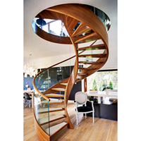 Escalier intérieur de haute qualité, escalier à poutre réglable, main courante en verre