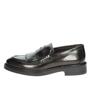 Mocassins pour homme Veni DP045 en cuir marron, chaussures formelles à semelle épaisse - Product Image 1
