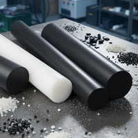 Usine de fabrication de tiges en POM, vente en gros, diamètre 6 mm-300 mm, tige en plastique POM solide ronde, barre en acier, bâton en acétal Delrin, pôle en polyoxyméthylène