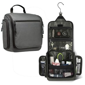 Portable <b>Large</b> Capacity Waterproof <b>Toiletry</b> <b>Bag</b> With Dry Wet Separation For Travel Cosmetic Storage Grey - Product Image 2