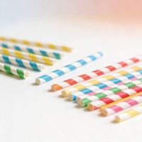 Pailles en papier jetables personnalisables avec emballage individuel