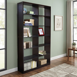 Rack Bookcase <b>Modern</b> Design Dark Colour Mahogany Wood Living Room Furniture Customizes Size - Product Image 2