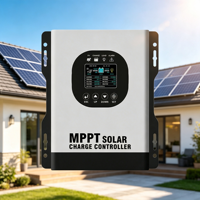 Controlador de Carga Solar Inteligente MPPT de 40A 48V con Pantalla LCD, Doble USB y Sensor de Temperatura para Sistemas Fuera de la Red, RV y Barcos