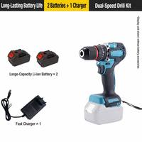 Perceuse à percussion sans fil domestique, moteur sans balais lithium-ion, couple max. 65 Nm, portable, haute puissance, multifonctionnelle, OEM