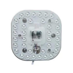 Fonte luminosa conduzida circular lente led fonte luminosa módulo de alto brilho único e duplo cor escurecimento lâmpada do teto