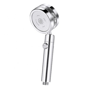 Pommeau de douche rotatif à haute pression à 360 degrés avec ventilateur Double plaques arrêt d'eau accessoire de robinet de salle de bain choix populaire - Product Image 1