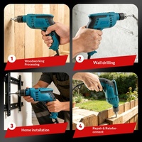Perceuse électrique multifonction rechargeable au lithium, perceuse-visseuse portable pour bois, métal et murs