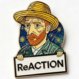 Metal <b>Pin</b> Gold Plated Irregular Shape Hard Enamel Zinc Alloy Art Collectible <b>Badge</b> - Product Image 5