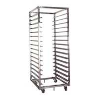 Kommerzielle Qualität Full Size Sheet Pan Bun Rack Alle Edelstahl Bäckerei Rack Caster Wheels Holz Handwagen Trolleys für Hotels