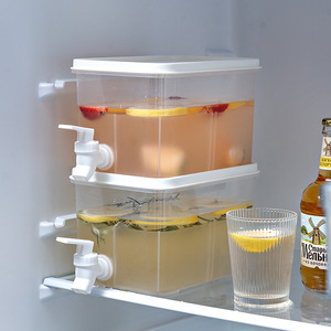 Large Capacity Refrigerator Water Pitcher With Faucet Heat Resistant For Fruit Tea Chilled Water Summer Lemonade Use - Product Image 2
