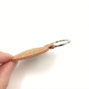 Wholesale Custom Logo Metal <b>Car</b> <b>Key</b> Tag Cork Chain Round <b>Key</b> <b>Ring</b> Keyring Cork Keychains - Product Image 4