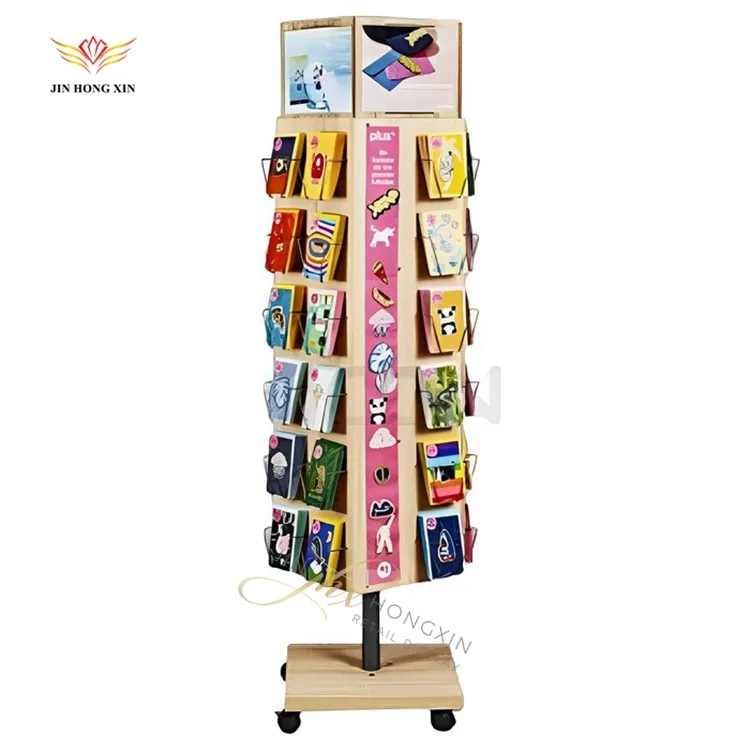 Steel Small Exhibition Stands Powder Coated Metal Display Stand Advertising Greeting Cards Postcards Other Items Model Carton