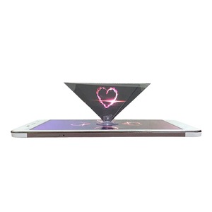 Écran de projection holographique <span class=keywords><strong>3D</strong></span> en forme de pyramide pour <span class=keywords><strong>smartphone</strong></span>, idéal pour l'éducation et la publicité – Nouveauté en promotion - Product Image 1