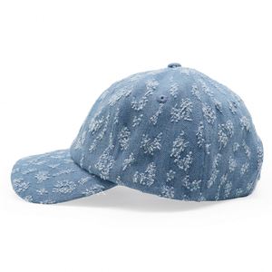 Custom Plain Blank Vintage Washed Distressed Denim Dad Hats - Product Image 3