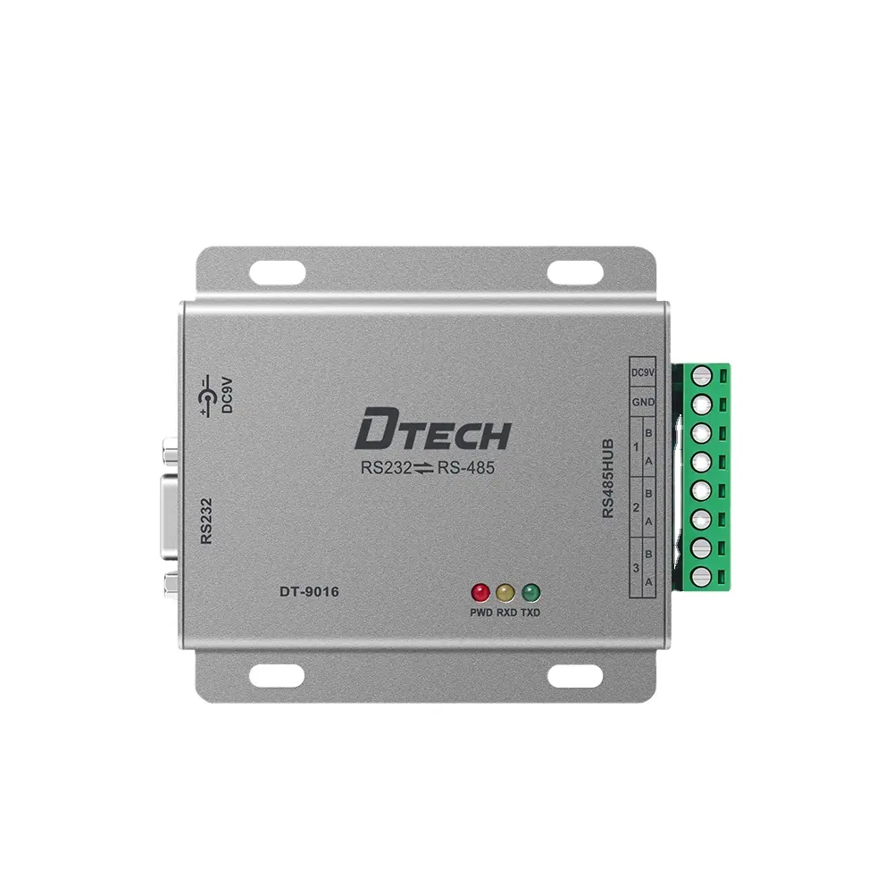 DTECH ที่มีคุณภาพสูง RS-232 485แปลง RS232 RS485อินเตอร์เฟซอุตสาหกรรมอนุกรมแยกอินไลน์แปลง