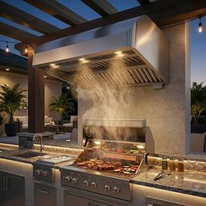 <span class=keywords><strong>Hotte</strong></span> <span class=keywords><strong>de</strong></span> cuisine extérieure en acier inoxydable avec logo personnalisé, extracteur <span class=keywords><strong>de</strong></span> fumée robuste pour barbecue <span class=keywords><strong>de</strong></span> jardin - Product Image 6