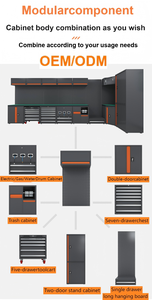 Combination <span class=keywords><strong>Garage</strong></span> Workbench Solutions Armoire à outils à 7 tiroirs avec support OEM pour le stockage en atelier de réparation automobile - Product Image 2