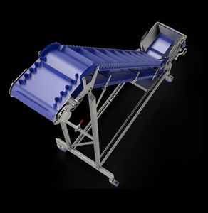 Nastro Trasportatore Inclinato Impermeabile per Alimenti con Listelli per Linee di Lavorazione Alimentare Trasportatore di Uscita Sacchi per Cereali - Product Image 2