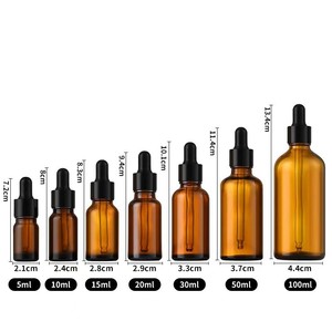 Botella de Vidrio Ámbar con Gotero y Pulverizador de 10 ml, Spray Hidratante y para <span class=keywords><strong>Alcohol</strong></span> con Pulverización Superfina para Pañales - Product Image 4