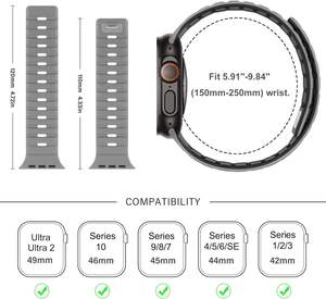 Nuovo cinturino sportivo magnetico in Silicone compatibile con <span class=keywords><strong>Apple</strong></span> <span class=keywords><strong>Ultra</strong></span> 2 cinturino da 49mm per <span class=keywords><strong>Apple</strong></span> <span class=keywords><strong>Watch</strong></span> <span class=keywords><strong>Ultra</strong></span> SE serie 10 9 8 7 6 5 4 - Product Image 6