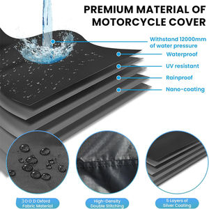 Housse de <span class=keywords><strong>moto</strong></span> en Oxford 300D résistante à la poussière, aux UV et à l'eau, avec sangle réglable - Product Image 2