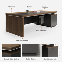 Table de Bureau de Direction en Bois de Luxe Personnalisée, Qualité Supérieure Moderne