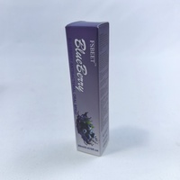 Boîtes en papier pliables personnalisées avec finition dégradée violette et motif de fruits pour l'emballage de vaporisateurs buccaux et de produits de soin de la peau