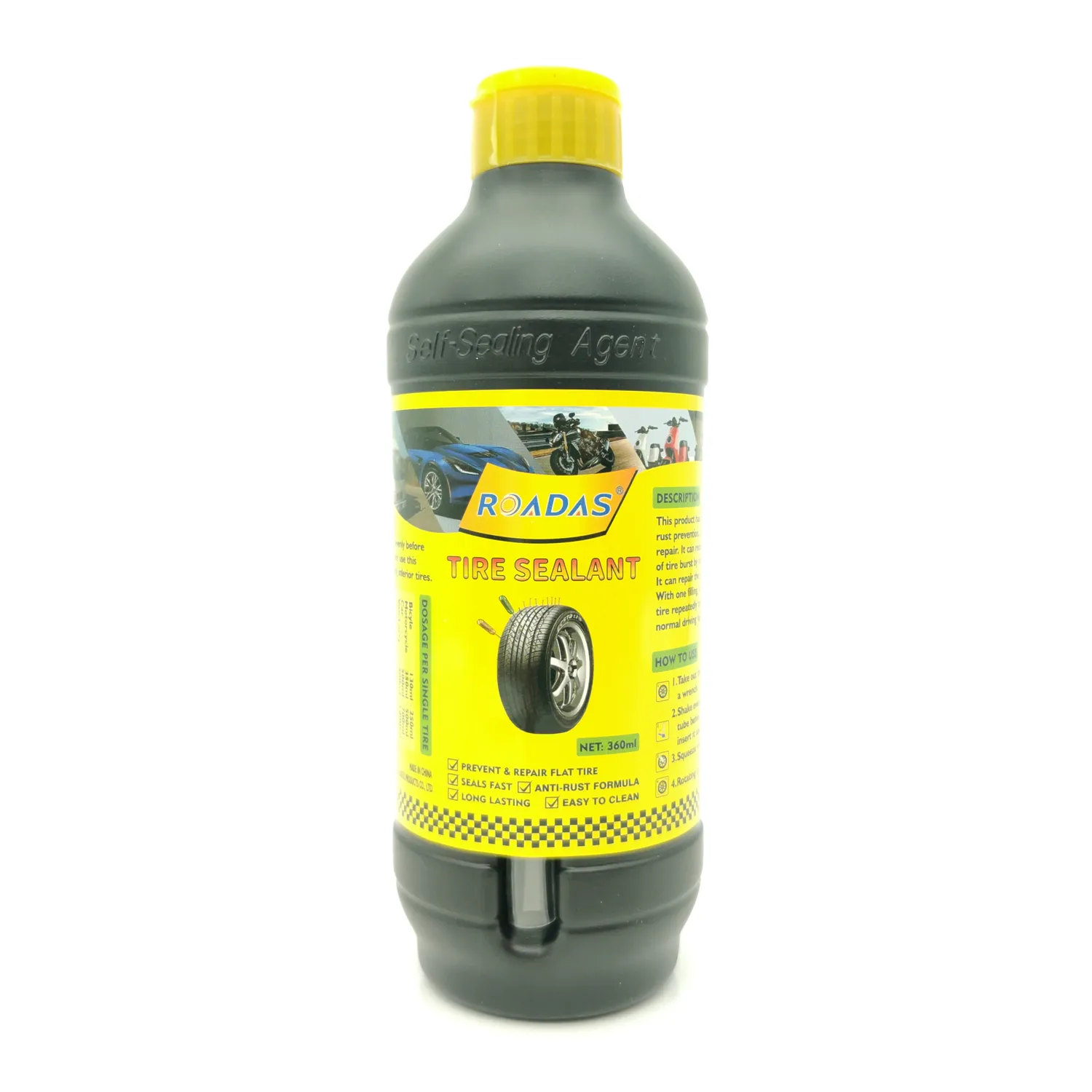High Quality Anti-Rust Motorcycle Bicycle Scooter Tire Sealant Liquid 360ML Support OEM
