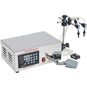 Machine de remplissage numérique pneumatique de haute précision pour liquides, produits chimiques, lait, jus, eau minérale, huile, semi-automatique à double buse - Product Image 1