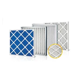 Filter udara tungku AC HVAC berlipat bingkai kardus kualitas tinggi 20x20x1 inci MERV 11 Filter udara