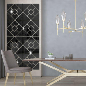 Autocollant mural 3D carré avec miroir autocollant moderne auto-adhésif en acrylique pour décoration <span class=keywords><strong>de</strong></span> la maison et du salon adesivo <span class=keywords><strong>de</strong></span> parede - Product Image 5