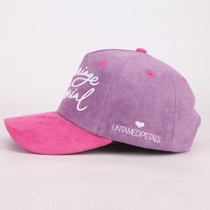 Cappello da Baseball con ricamo di alta qualità con <span class=keywords><strong>Design</strong></span> personalizzato cappellini sportivi a <span class=keywords><strong>5</strong></span> pannelli da esterno in Suede foderato di raso - Product Image 2