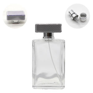 Flacon de parfum en verre transparent carré de 100 ml avec bouchon à vis, flacon cosmétique vide, blanc cristal, capacité de 30 ml - Product Image 2