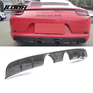 ICOOH yarış karbon Fiber Fiber gövde kiti Porsche Porsche 911 991.2 2015-2018 için arka tampon difüzör dudak