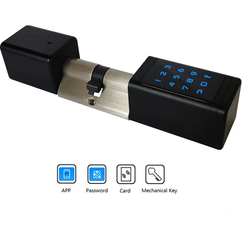 TTlock Ble Smart Cylinder Lock WIFI security wireless Electronic Digital APP Keypad Code RFID Card Keyless Lock for outdoor use