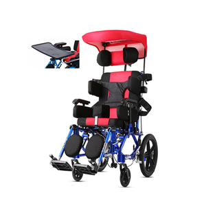 Silla para niños discapacitados de aleación de aluminio con respaldo alto, carrito para Cerebral parálisis, sillas de ruedas para bebés para niños con parálisis Cerebral - Product Image 5