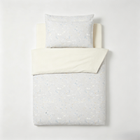 Parure de lit d'hôtel personnalisable en fibres, 4 pièces, taille américaine complète, 500 fils, style américain, imprimé floral, vente en gros en vrac pour