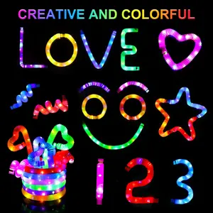 2024 New Electronic Gadgets 29cm Rainbow Party Holiday Supplies Led Lights Up Pop Tubes Pop Bracelet Fidget Toy
