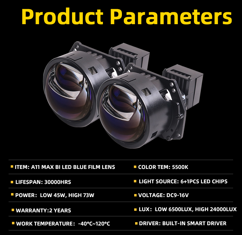 laser bi led projector lens 3 inch